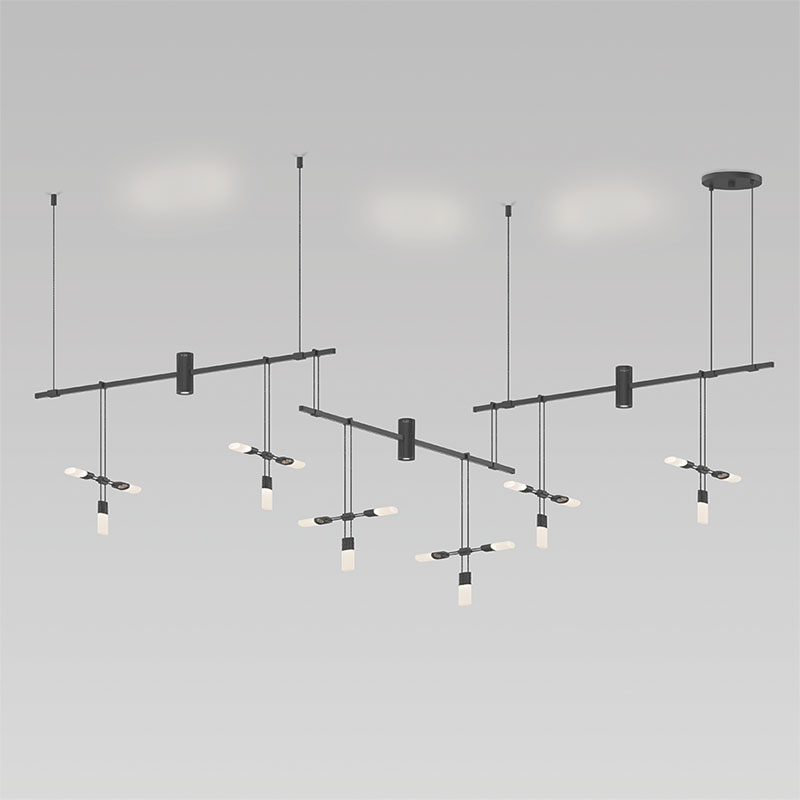 Suspenders Zig Zag Pendant W Cylinders And Chiclet Clusters By Sonneman A Way Of Light Sls0223