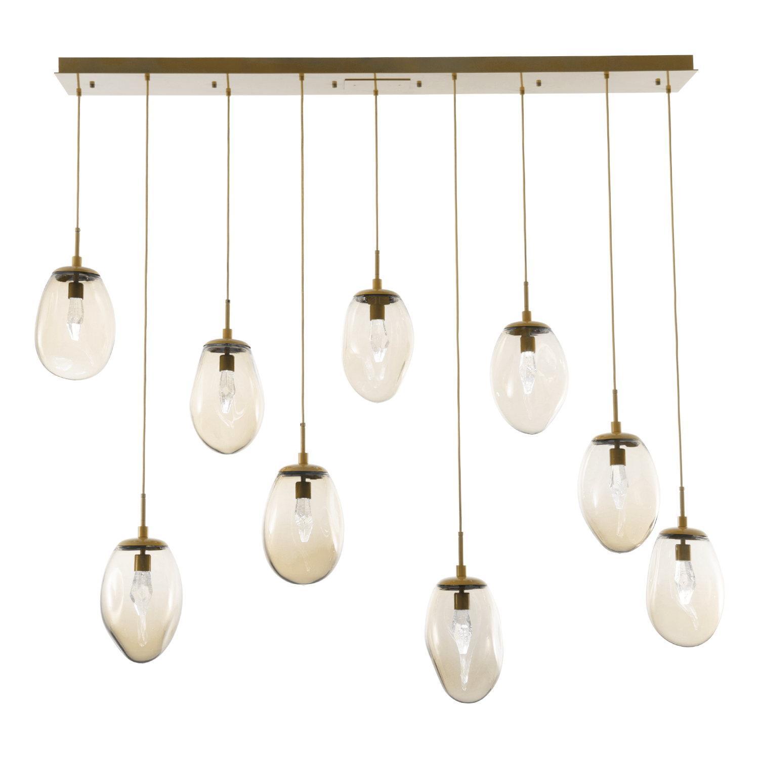 Meteo Gem Linear Multi Light Pendant by Hammerton Studio |  PLB0067-09-GB-GS-C01-L1 | HMR933691