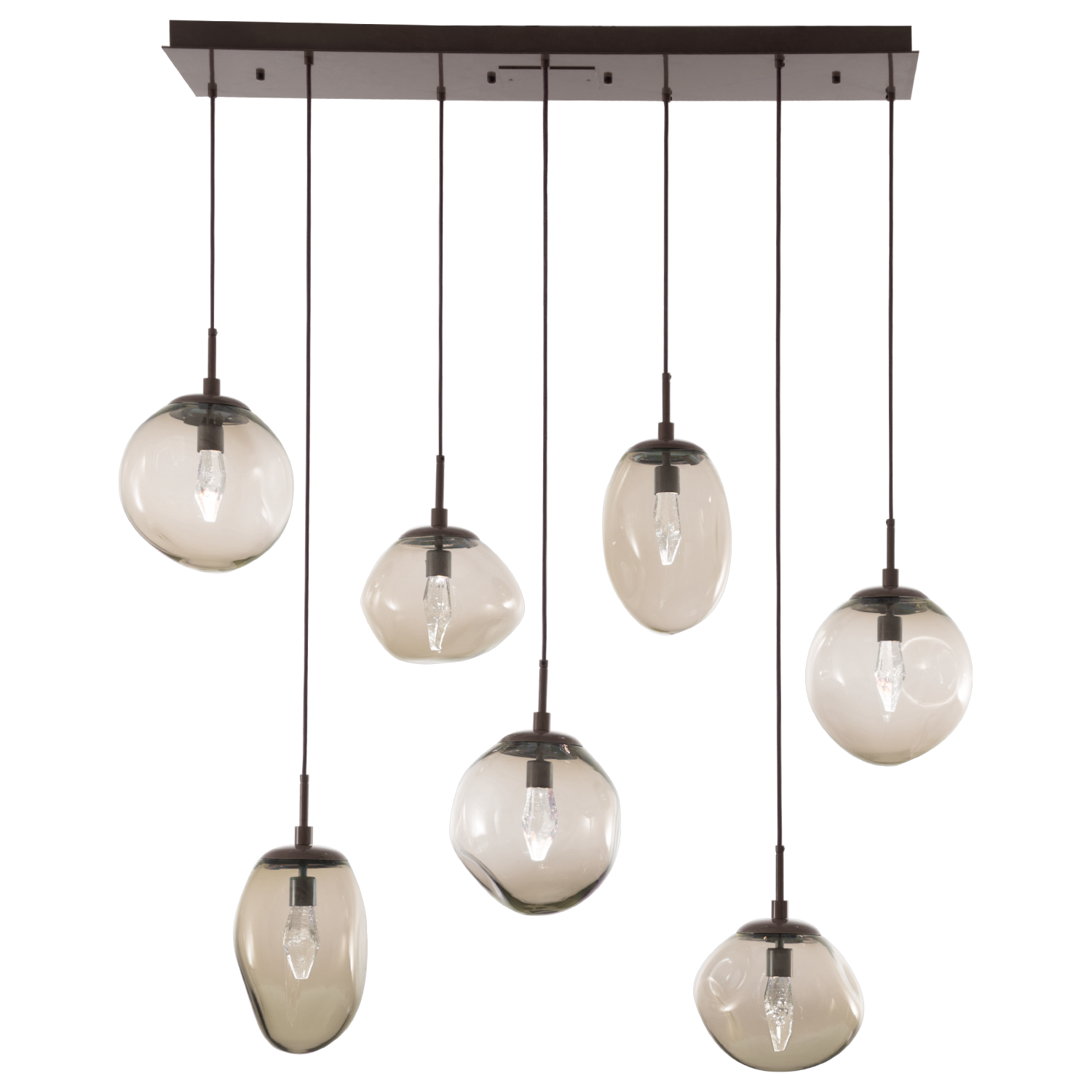 multi pendant linear chandelier